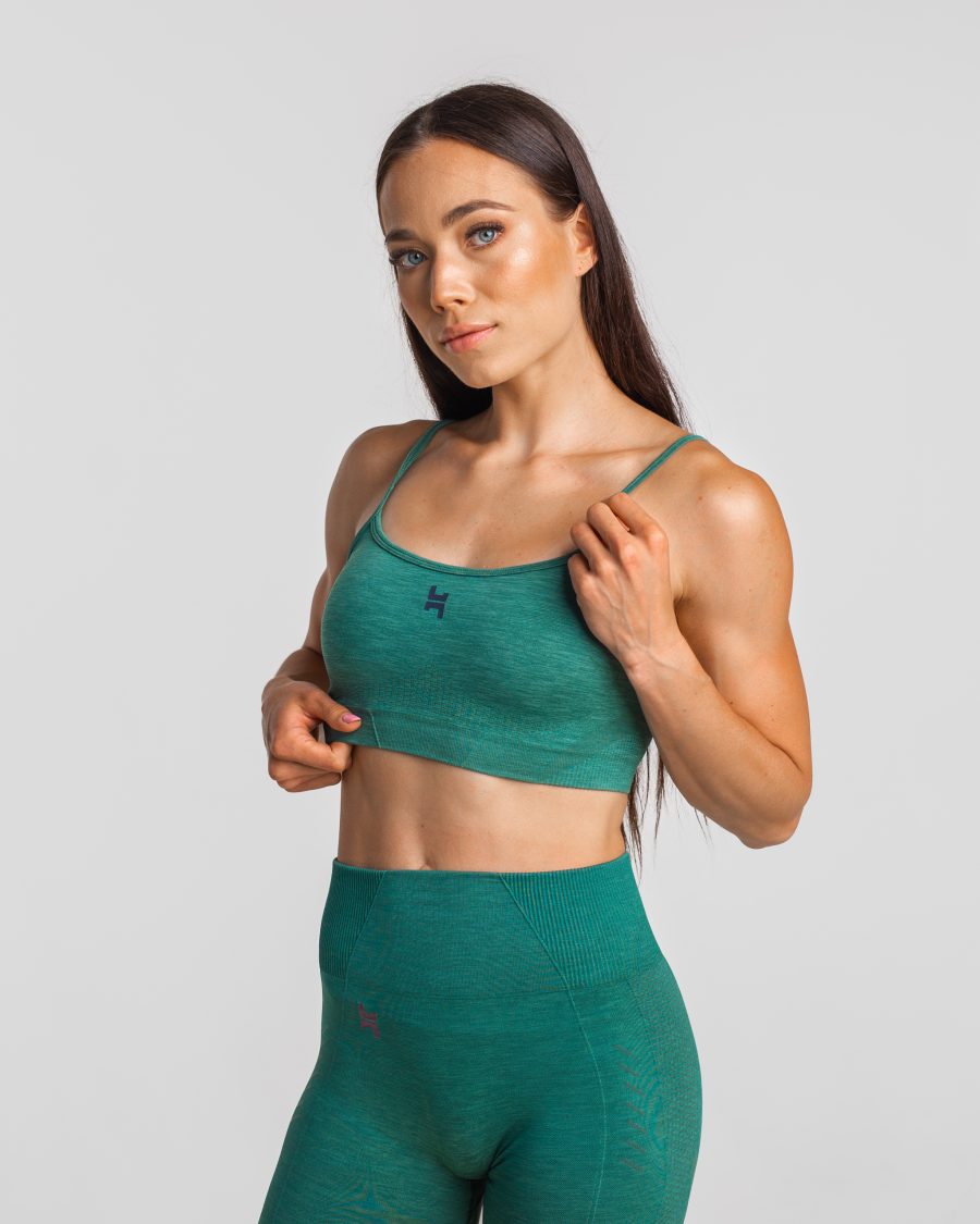 stanik sportowy w kolorze zielonym