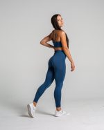 Legginsy sportowe niebieskie