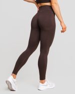 legginsy sportowe brązowe