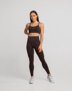 legginsy sportowe brązowe 2