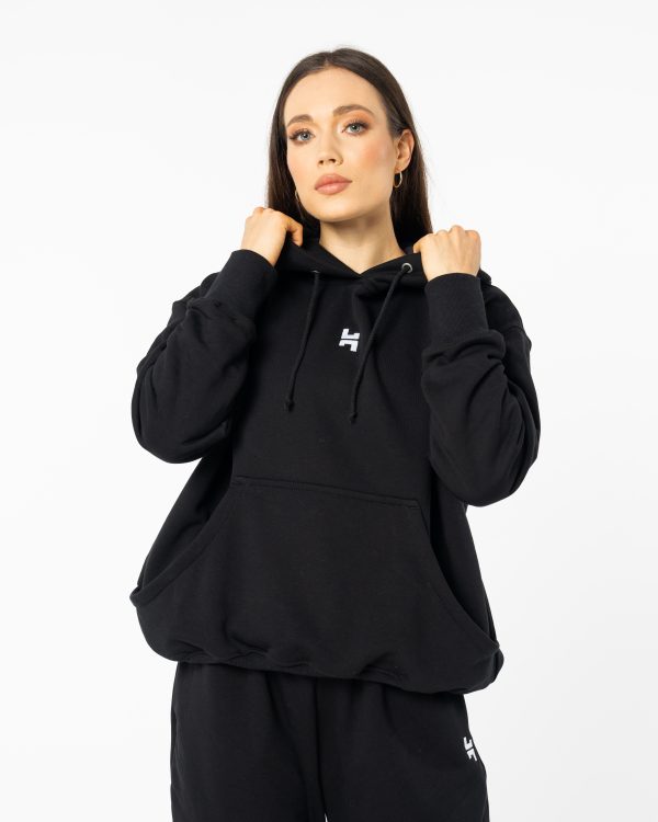 dres damski czarny. krój oversize.