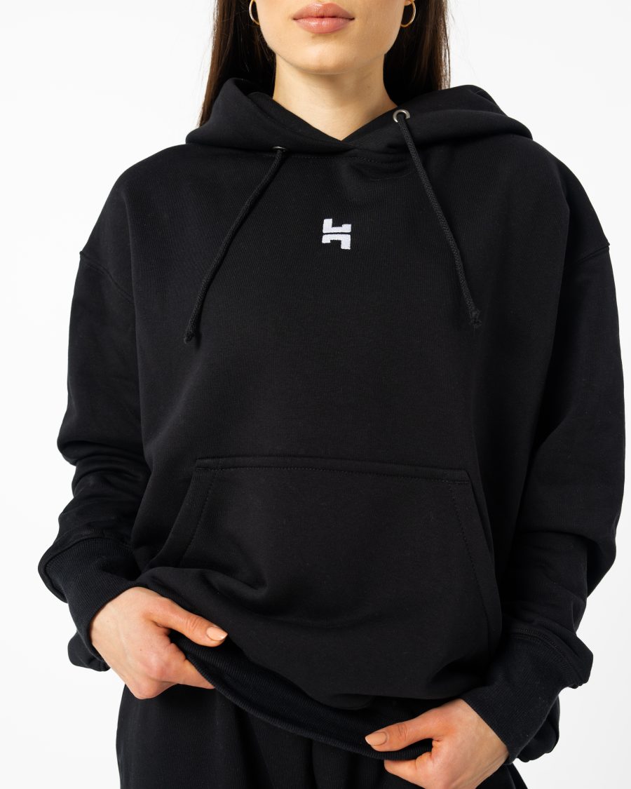 dres damski czarny. krój oversize.