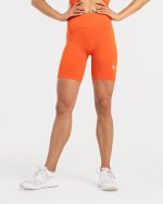 kolarki bikery pomarańczowe