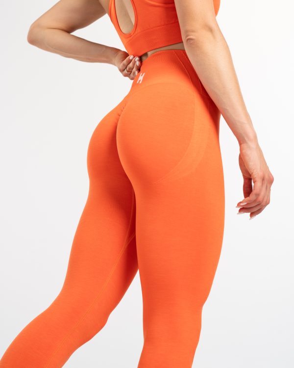 Legginsy Push Up pomarańczowe.