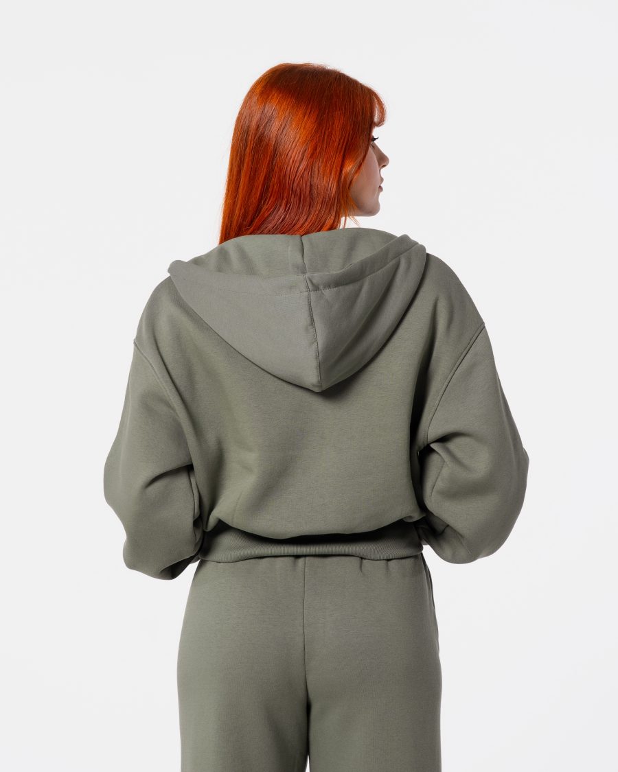 bluza dresowa z zamkiem. dres damski zielony.