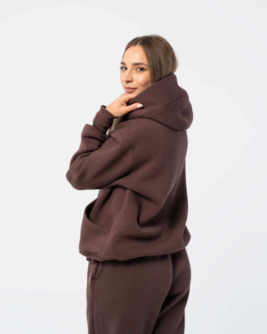 bluza dresowa dresowa brązowa