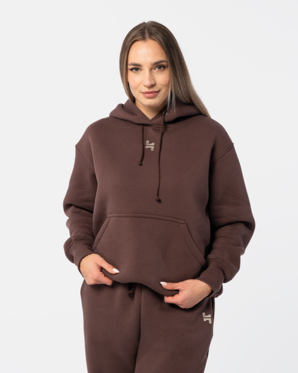 bluza dresowa dresowa brązowa