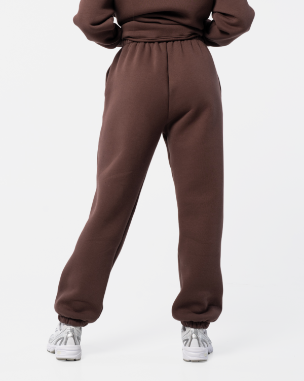 Spodnie dresowe oversize brązowe - dres damski brązowy